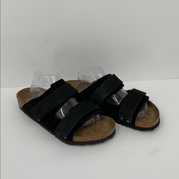 Birkenstock Uji double strap slide sandal comfort black suede shoe men 43 10 main image 7